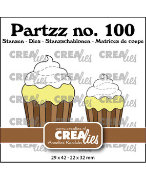Crealies Partzz Dies No. 100 Cupcake Middle and Small (CLPartzz100)