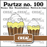 Crealies Partzz Dies No. 100 Cupcake Middle and Small (CLPartzz100)