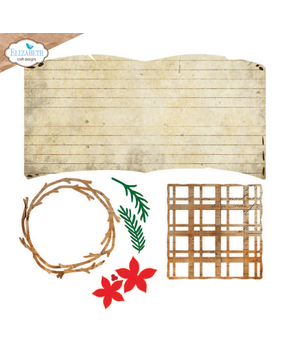 Elizabeth Craft Designs Golden Season Dies Book of Christmas Square (2295)