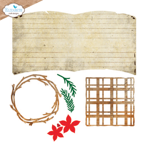 Elizabeth Craft Designs Golden Season Dies Book of Christmas Square (2295)