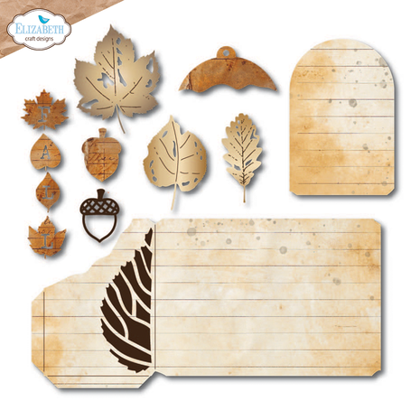 Elizabeth Craft Designs Golden Season Dies Fall Leaves (2294)