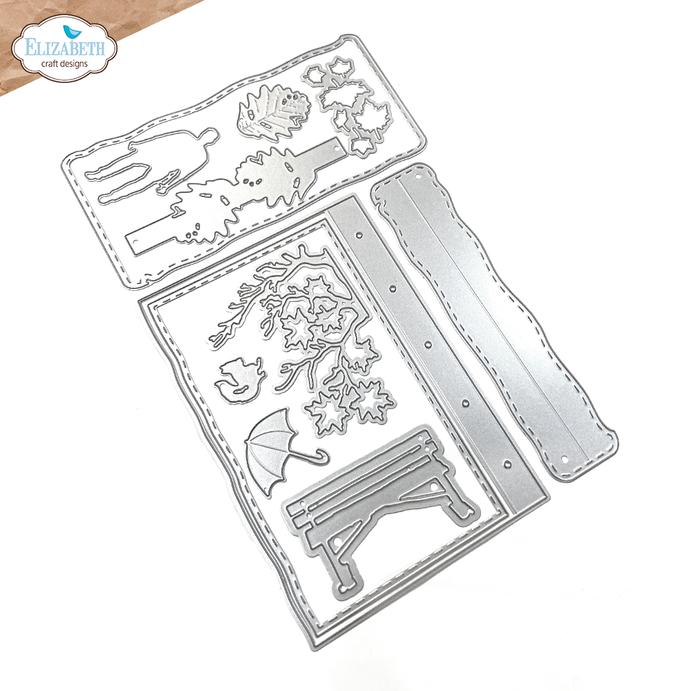 Elizabeth Craft Designs Golden Season Dies Build a Journal XL (2293)