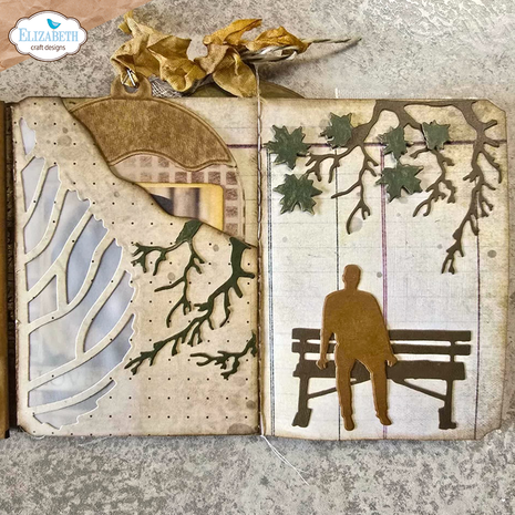 Elizabeth Craft Designs Golden Season Dies Build a Journal XL (2293)