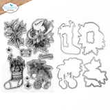 Elizabeth Craft Designs Golden Season Stamp & Die Set Deck the Halls (CSD426)