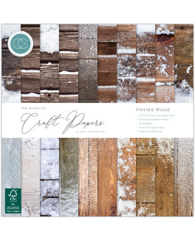 Craft Consortium Essential Craft Papers 12x12 Inch Paper Pad Frosted Wood (CCEPAD036)