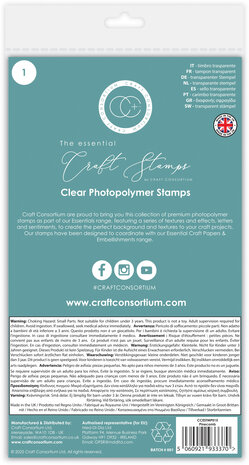 Craft Consortium Journalling & Mixed Media Phase 3 Clear Photopolymer Stamps Pinecomb (CCESTMP015) Craft Consortium Journalling & Mixed Media Phase 3 Clear Photopolymer Stamps Pinecomb (CCESTMP015)