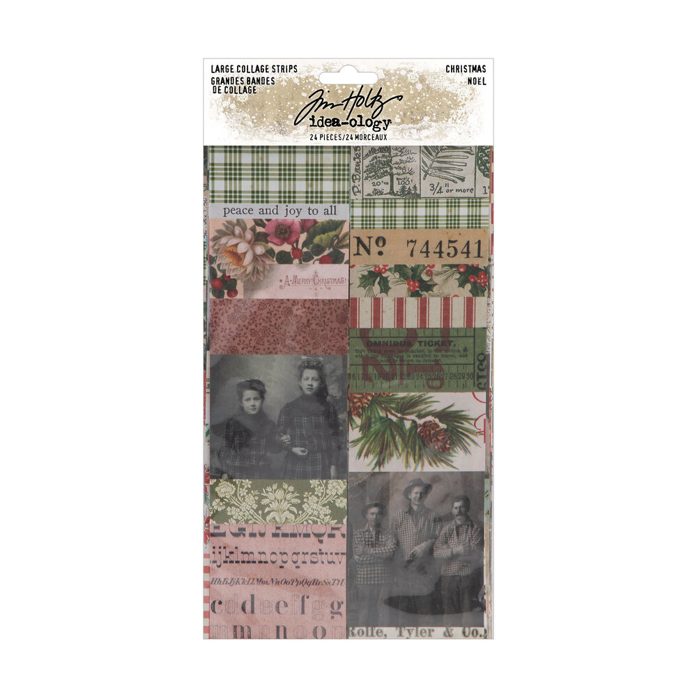 Idea-ology Tim Holtz Christmas Large Collage Strips (TH94410) Idea-ology Tim Holtz Christmas Large Collage Strips (TH94410)
