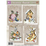 Creatief Art Christmas Animals 03 Card Kit (RE2530-0102)