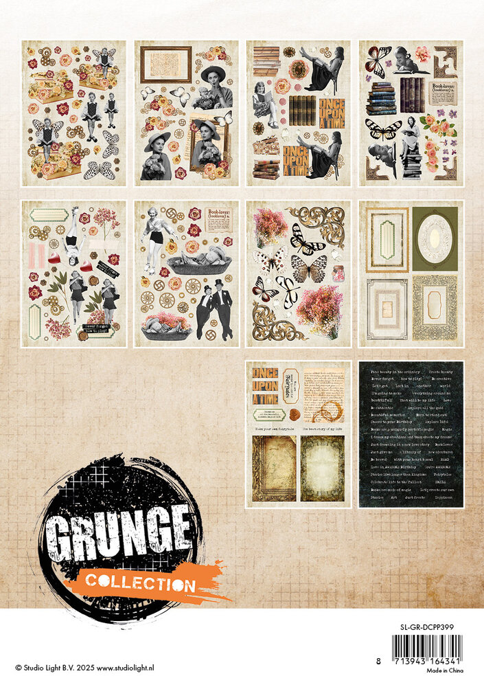 SL - Studio Light Paper Elements A5 Grunge Die-cut Paper Pad (SL-GR-DCPP399) SL - Studio Light Paper Elements A5 Grunge Die-cut Paper Pad (SL-GR-DCPP399)