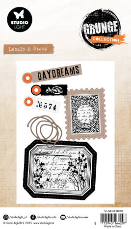Studio Light Label & Stamp Grunge Stamp & Dies (SL-GR-SCD100) Studio Light Label & Stamp Grunge Stamp & Dies (SL-GR-SCD100)