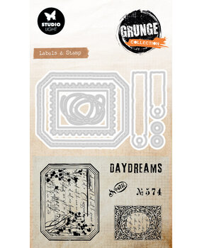 Studio Light Label & Stamp Grunge Stamp & Dies (SL-GR-SCD100)