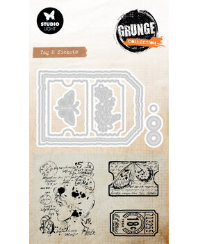 Studio Light Tag & Tickets Grunge Stamp & Dies (SL-GR-SCD99)