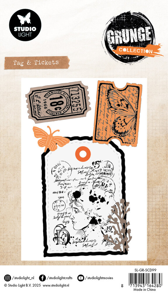 Studio Light Tag & Tickets Grunge Stamp & Dies (SL-GR-SCD99) Studio Light Tag & Tickets Grunge Stamp & Dies (SL-GR-SCD99)