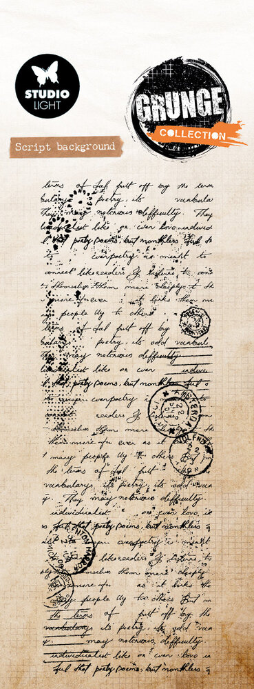 Studio Light Script Background Grunge Clear Stamp (SL-GR-STAMP891) Studio Light Script Background Grunge Clear Stamp (SL-GR-STAMP891)