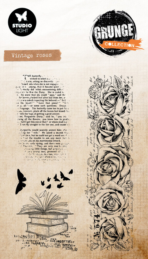 Studio Light Vintage Roses Grunge Clear Stamp (SL-GR-STAMP892) Studio Light Vintage Roses Grunge Clear Stamp (SL-GR-STAMP892)