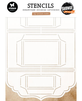 Studio Light Tag Envelope Grunge Stencil (SL-GR-STEN09)