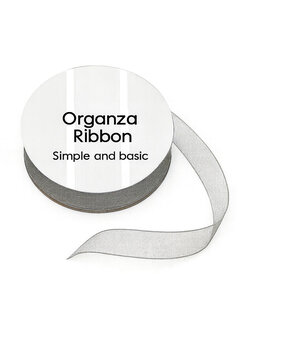 Simple and Basic Grey Organza Ribbon (8mmx10m) (SBA403)