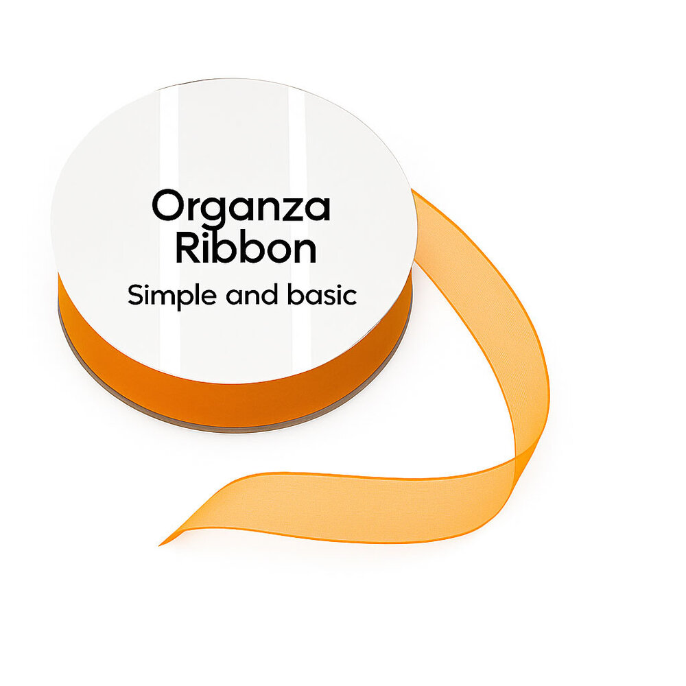 Simple and Basic Mustard Organza Ribbon (8mmx10m) (SBA404)