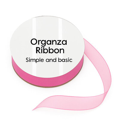 Simple and Basic Pink Organza Ribbon (8mmx10m) (SBA405)