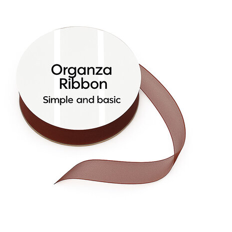 Simple and Basic Rusty Brown Organza Ribbon (8mmx10m) (SBA408)