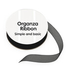 Simple and Basic Black Organza Ribbon (8mmx10m) (SBA409)