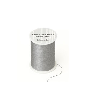 Simple and Basic Metallic Thread Silver (0,5mmx45m) (SBA654)