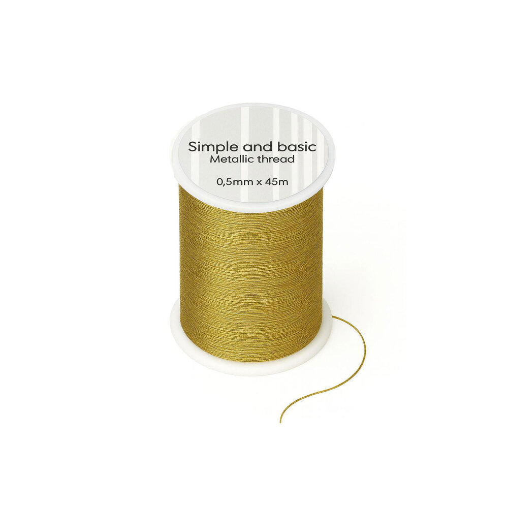 Simple and Basic Metallic Thread Gold (0,5mmx45m) (SBA655)