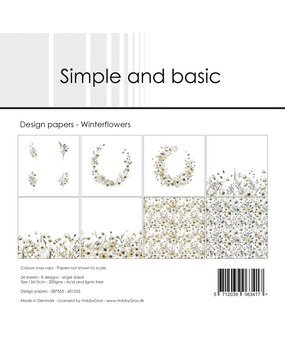 HG - Simple and Basic Winterflowers 6x6 Inch Paper Pad (SBP555)