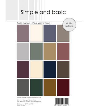 Simple and Basic It's a Man's Thing A5 Solid Papers (SBP975)