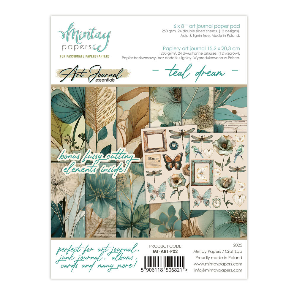 Mintay Art Journal Paper Pad 6x8 Inch Teal Dream (MT-ART-P02) Mintay Art Journal Paper Pad 6x8 Inch Teal Dream (MT-ART-P02)