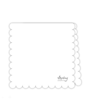 Mintay Basic Scalloped Card Base White (5pcs) (MT-BASIC-C57)