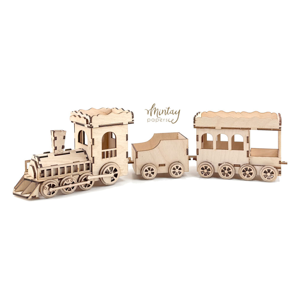 Exploded Train Decor Woodies Decor Train (MT-WD3-27) - Craftlines B.V.