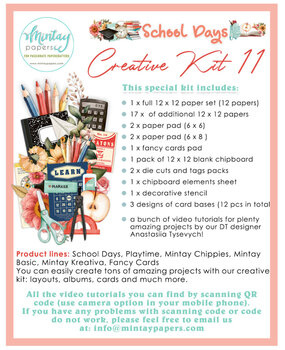 Mintay Creative Kit School Days (MT-KIT-11)