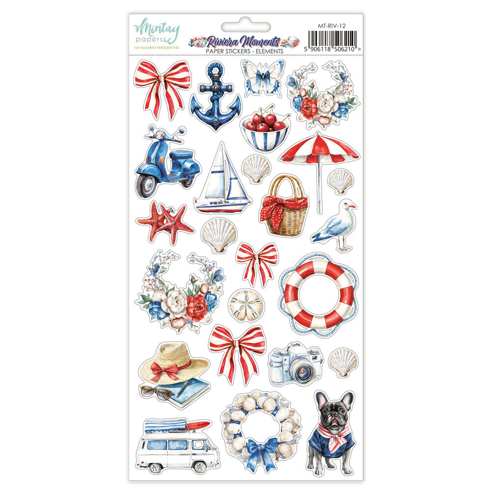 Mintay Riviera Moments 6x12 Inch Paper Stickers Elements (MT-RIV-12)