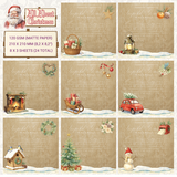 Creatief Art All About Christmas 8x8 Inch Paper Pack Vintage Perkament (CCOA-CHRISTMAS-01)