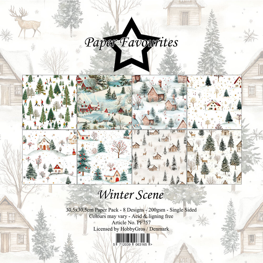 Paper Favourites Winter Scene 12x12 Inch Paper Pad (PF757) Paper Favourites Winter Scene 12x12 Inch Paper Pad (PF757)