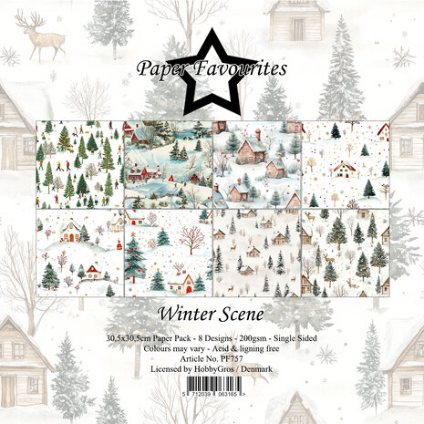 Paper Favourites Winter Scene 12x12 Inch Paper Pad (PF757) Paper Favourites Winter Scene 12x12 Inch Paper Pad (PF757)