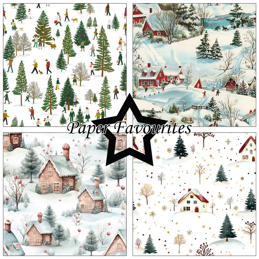 Paper Favourites Winter Scene 12x12 Inch Paper Pad (PF757) Paper Favourites Winter Scene 12x12 Inch Paper Pad (PF757)