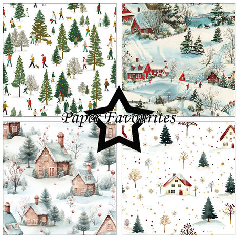 Paper Favourites Winter Scene 12x12 Inch Paper Pad (PF757) Paper Favourites Winter Scene 12x12 Inch Paper Pad (PF757)