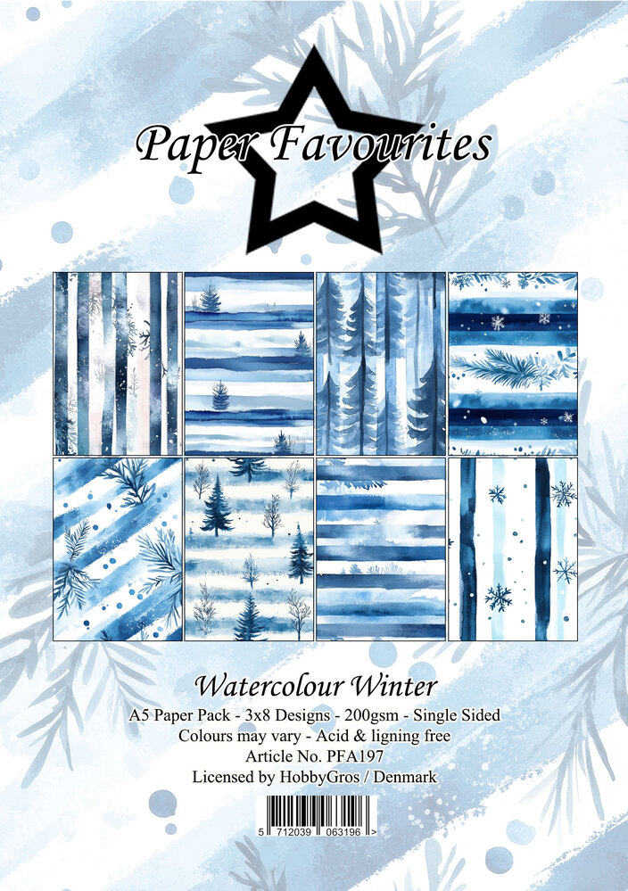 Paper Favourites Watercolour Winter A5 Paper Pad (PFA197) Paper Favourites Watercolour Winter A5 Paper Pad (PFA197)