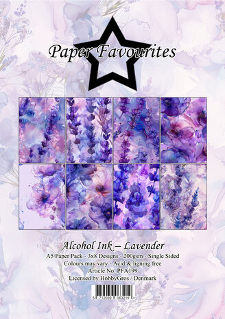 Paper Favourites Alcohol Ink Lavender A5 Paper Pad (PFA199)