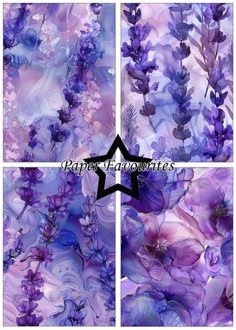 Paper Favourites Alcohol Ink Lavender A5 Paper Pad (PFA199)