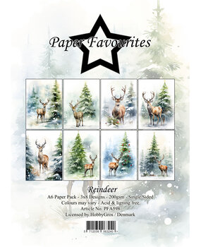 Paper Favourites Reindeer A6 Paper Pad (PFA598)