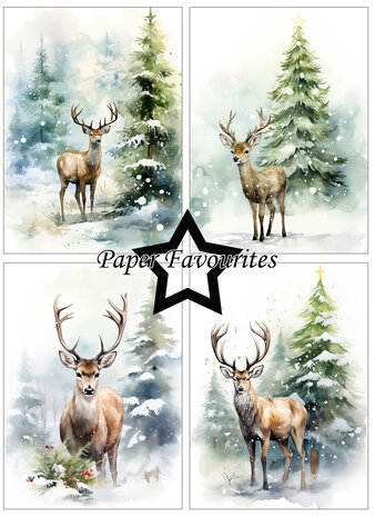 Paper Favourites Reindeer A6 Paper Pad (PFA598)