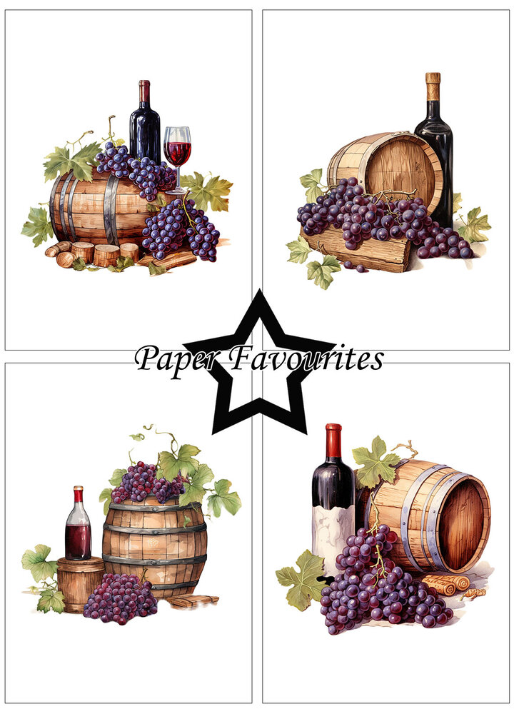 Paper Favourites Wine Bottles A6 Paper Pad (PFA599)
