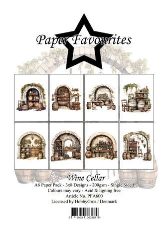 Paper Favourites Wine Cellar A6 Paper Pad (PFA600)