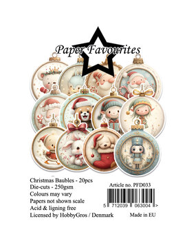 Paper Favourites Die-Cuts A7 Christmas Baubles (20pcs) (PFD033)