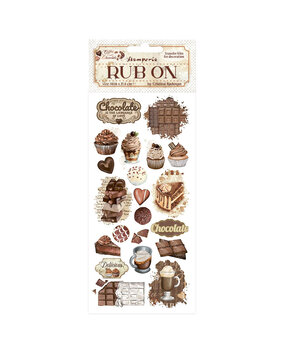 Stamperia Coffee and Chocolate Rub-On 4x8,5 Inch Vintage Sweet Moments (DFLRB194)