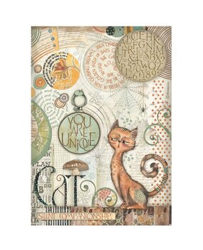 Stamperia Furry Friends A4 Rice Paper You Are Unique Cat (6pcs) (DFSA41066)