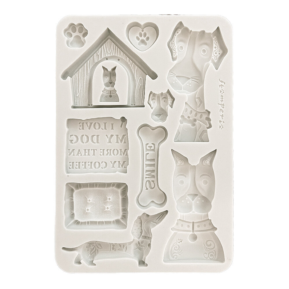 Stamperia Furry Friends A5 Silicon Mould I Love My Dog (KACMA590)